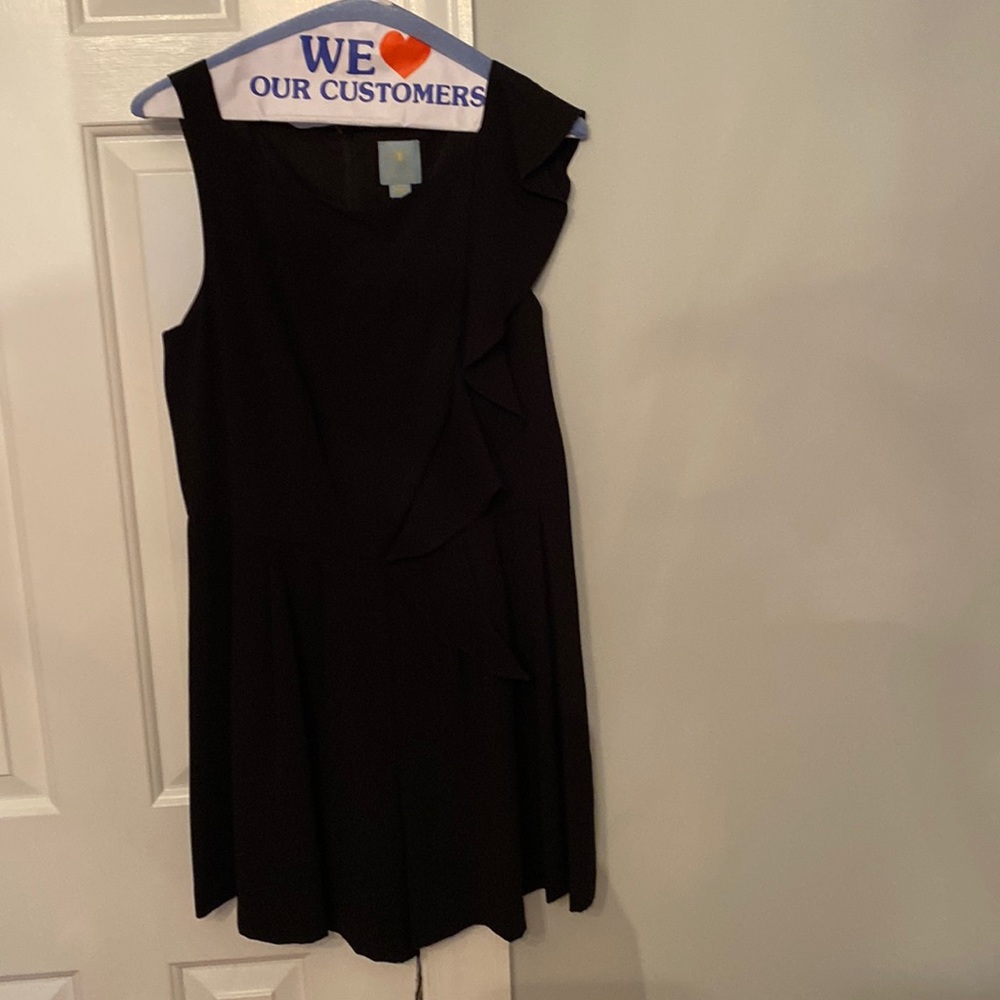 Cece Short Sleeve Black Short Jumpsuit